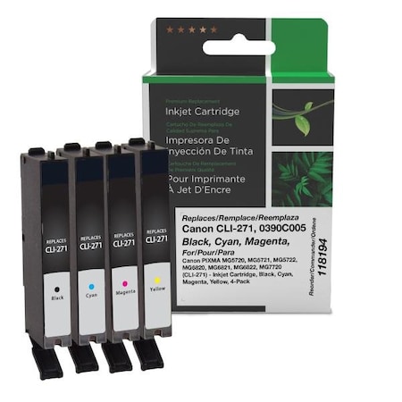 Clover Imaging Group Imaging Remanufactured Black, Cyan, Magenta, Yellow Ink Cartridges 118194